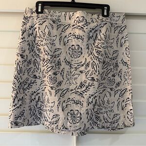 Rip Skirt in Black and Tan Floral NWOT